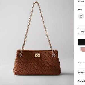 Ann Taylor Woven Twist Snap Clutch